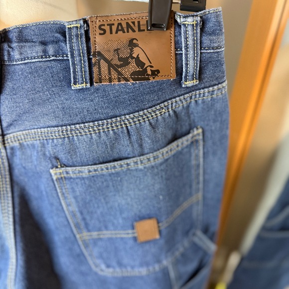 Stanley Men's Insulated Lined Denim Carpenter Pants Workwear‎ Size 36x32 - Picture 3 of 6